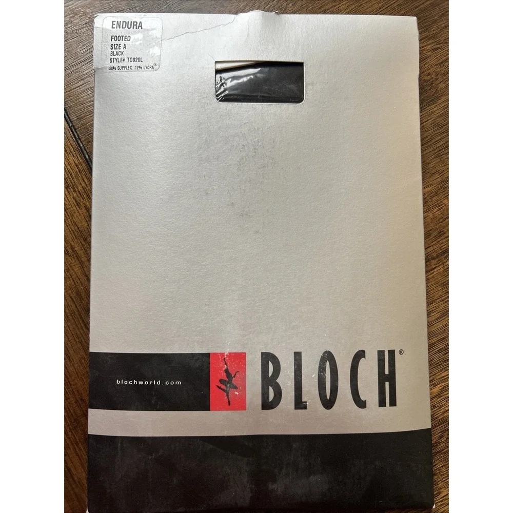 Bloch Endura Black Footed Tights Adult Size A Style T0920L